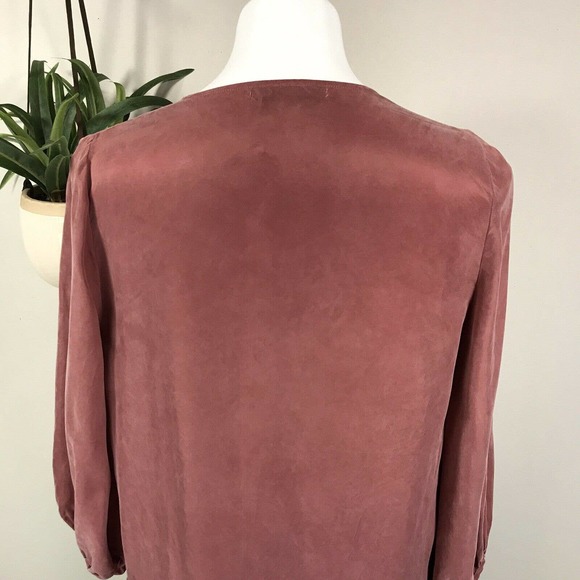 Young Fabulous & Broke Cupro Top Boho Peasant Babydoll Blouse Desert Rose Size S - Picture 5 of 9